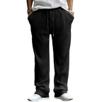 Herren lässige Freizeithose mit elastischem Bund und gepunktetem Textilmuster R&B