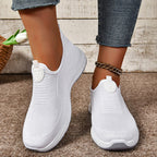 Damen Atmungsaktive Slip-On Sneakers mit elastischem Einsatz und dämpfender Sohle R&B