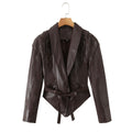 Damen Bikerblazer mit Schnürdetails