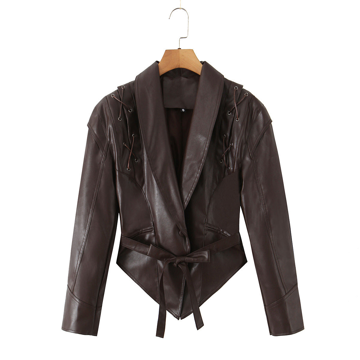 Damen Bikerblazer mit Schnürdetails