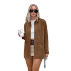 Damen elegante Kunstlederjacke R&B