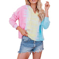 Damen lässiger Kapuzenpullover im modernen Tie-Dye-Design