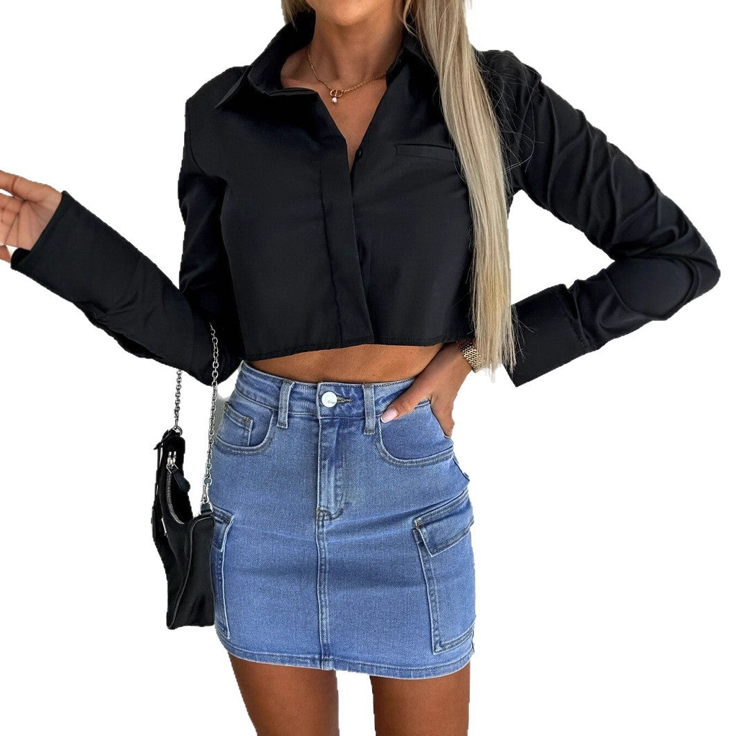 Damen Denim Minirock mit praktischen Seitentaschen und modernem Schnitt R&B