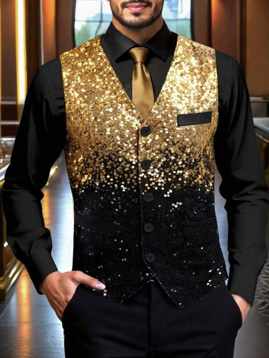 Herren Glitzernde Festtagsweste R&B