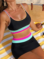 Damen Buntes Sportliches Bikini-Set R&B