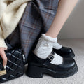 Damen elegante Plateau-Ballerinas mit modischer Schnallenverzierung und rutschfester Sohle R&B