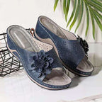 Damen Komfortable und elegante Riemensandalen mit floralem Design