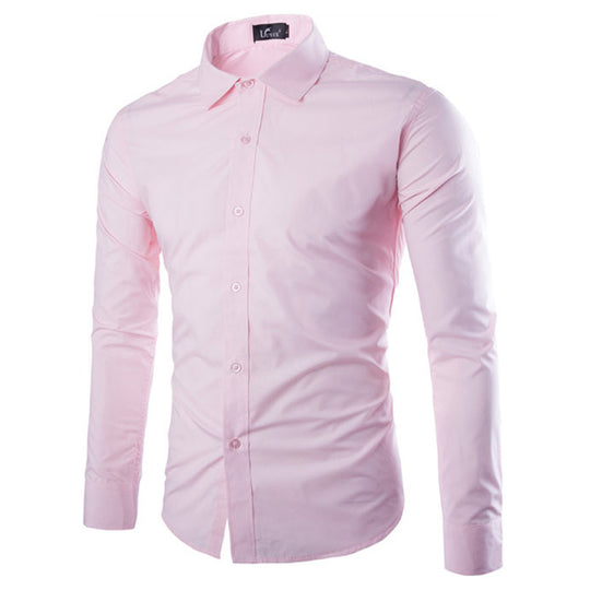 Herren elegante Langarmhemd R&B