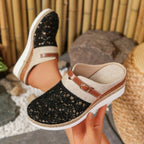 Damen Komfortable und elegante Clogs mit luftiger Häkelstruktur R&B