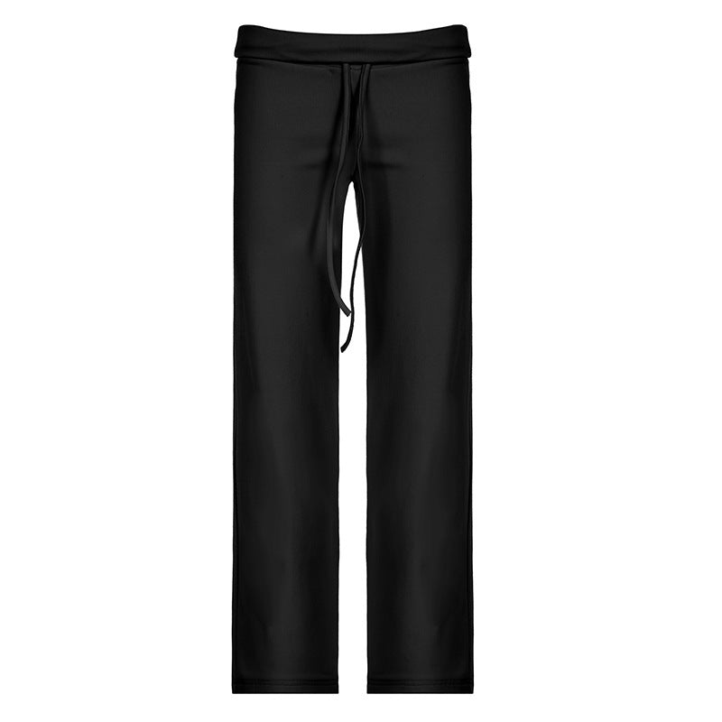 Damen weite Freizeit-Hose mit verstellbarem Bund und komfortablem Schnitt R&B