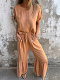 Damen Elegantes und luftiges Sommer-Set mit weitem Schnitt und Gummizug R&B