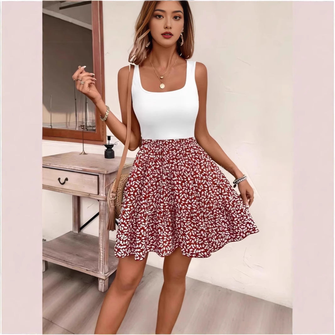 Damen Sommerkleid mit verspieltem Blumenmuster und körpernaher Passform R&B