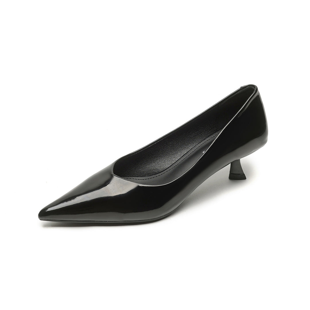 Damen elegante Pumps mit spitzem Zehenbereich und modischem Blockabsatz R&B