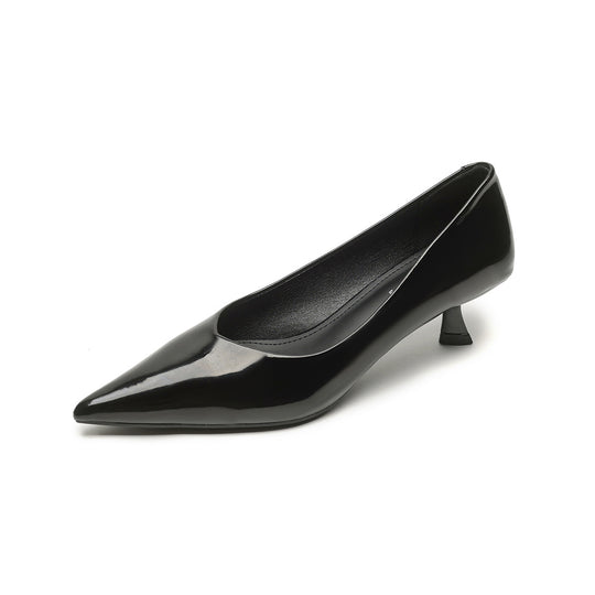 Damen elegante Pumps mit spitzem Zehenbereich und modischem Blockabsatz R&B