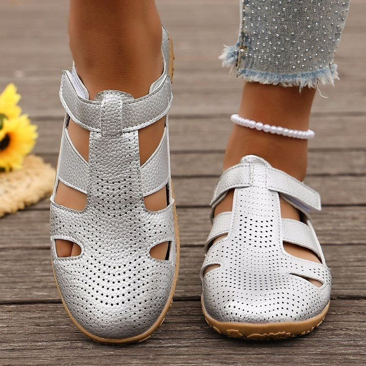 Damen Atmungsaktive Riemensandalen mit verstellbarem Klettverschluss R&B
