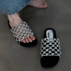 Damen Komfortable Clogs mit geflochtenem Design und gepolsterter Innensohle R&B