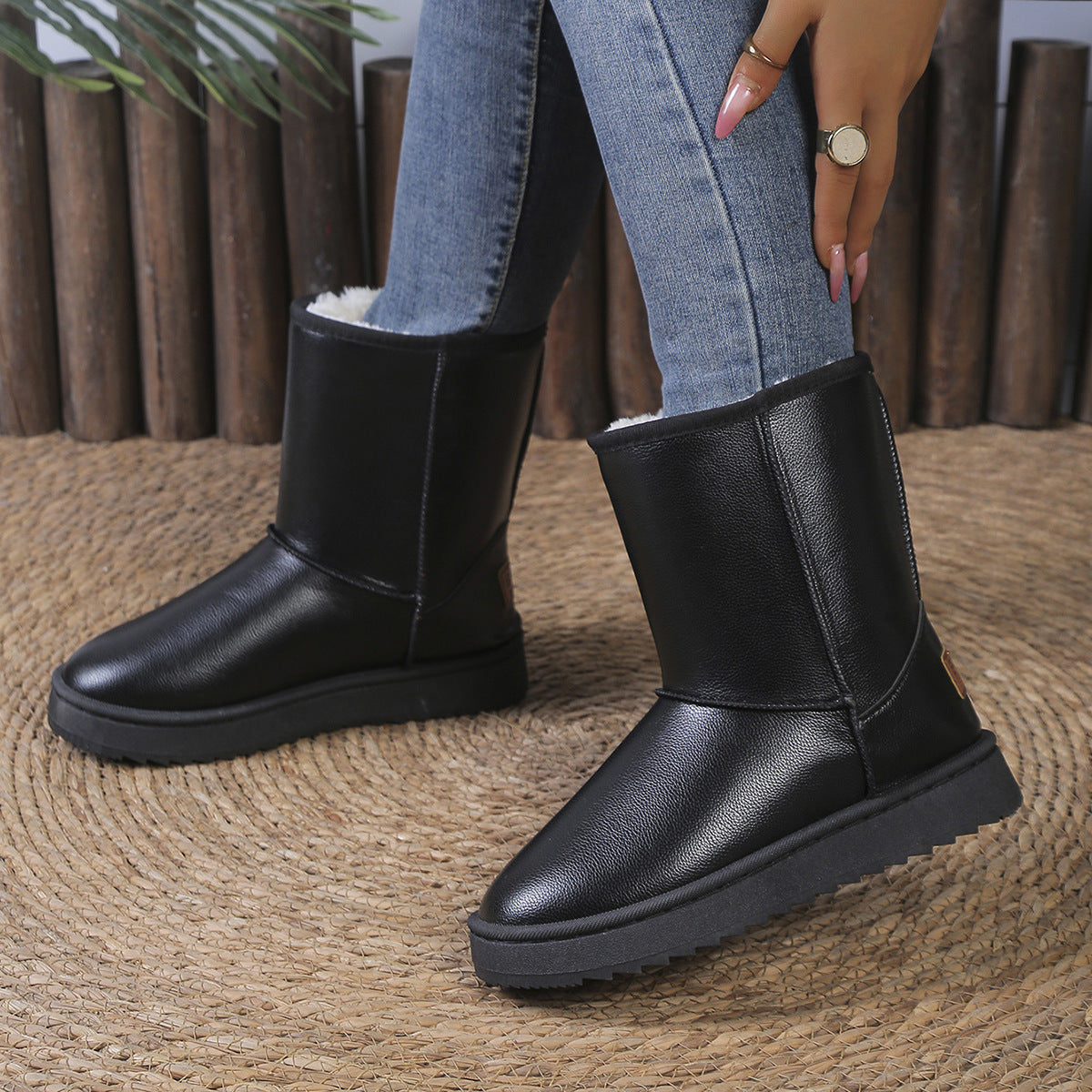 Damen kuschelige Winterboots mit warmem Innenfutter R&B