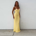 Damen Maxikleid mit feiner Stricktextur und elegantem Schnitt EB