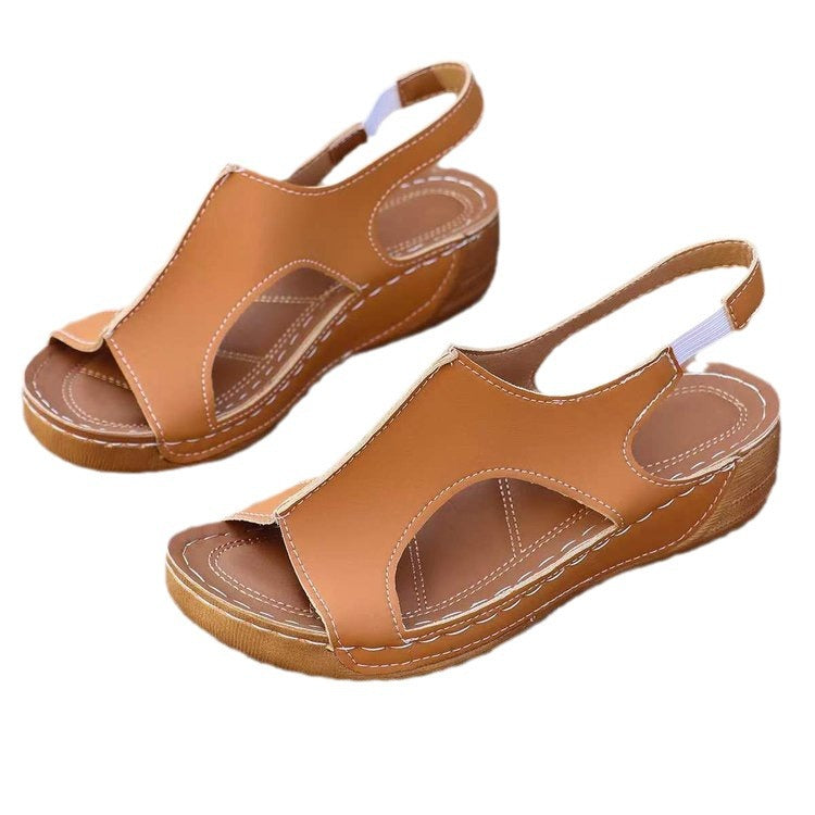 Damen Sandalen mit ergonomischem Fußbett und modischen Cut-Outs R&B
