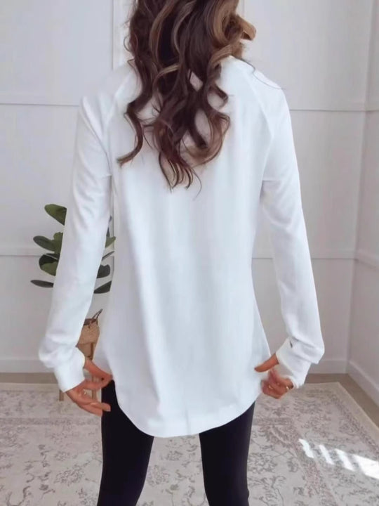 Damen Langarmshirt aus weichem, atmungsaktivem Material mit lässigem Schnitt Heidi-Mode
