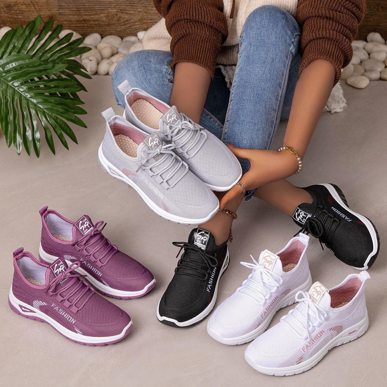 Damen Atmungsaktive und bequeme Sport-Sneaker R&B