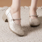 Damen Komfortable Ballerinas mit dekorativem Blumenmuster R&B