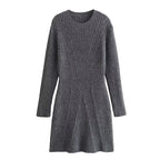 Damen Strickkleid mit modernem Rippendesign R&B