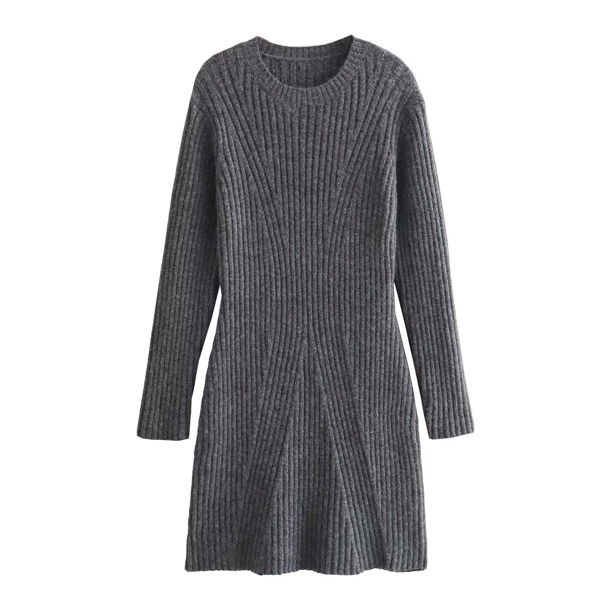 Damen Strickkleid mit modernem Rippendesign R&B