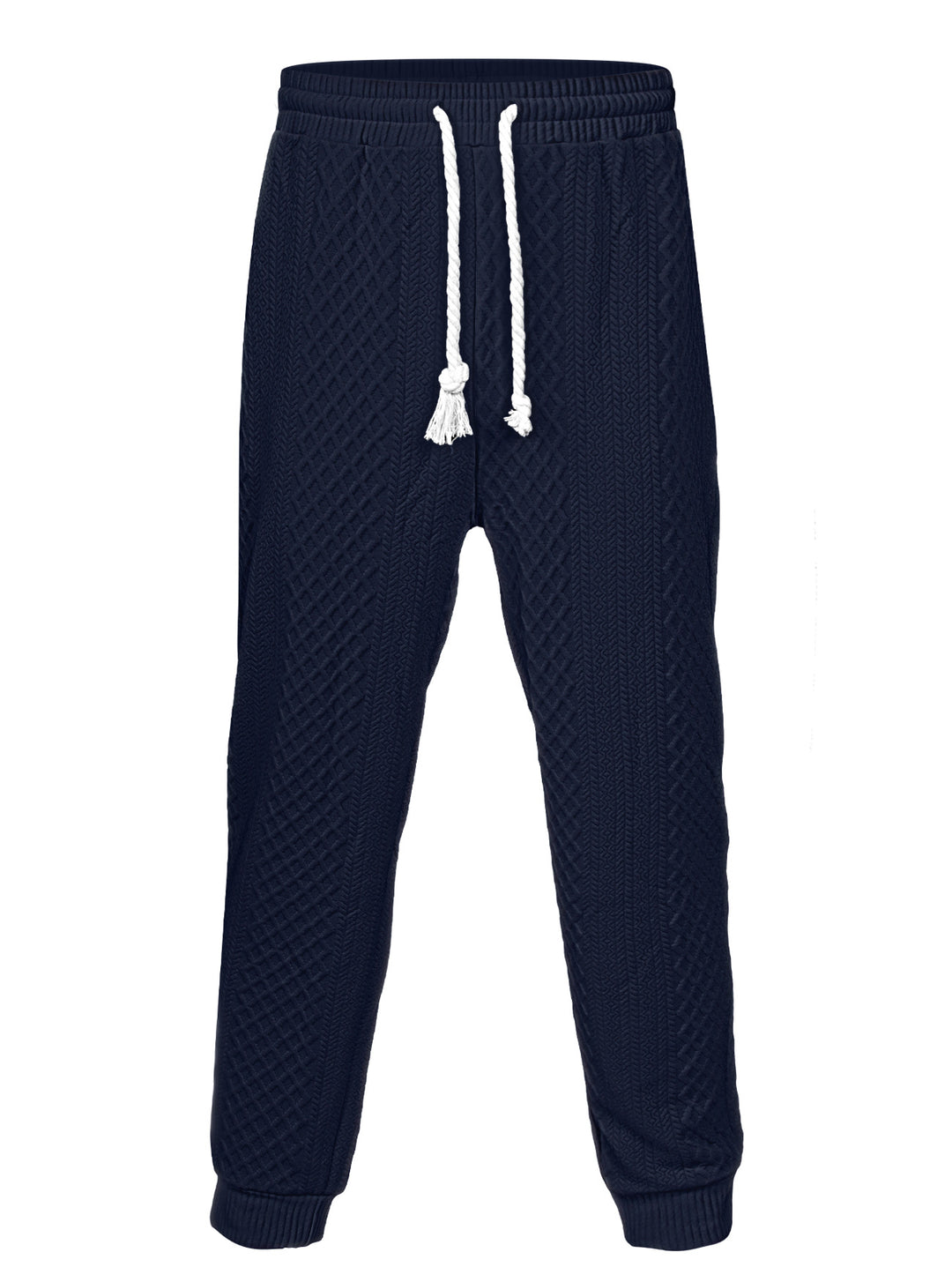 Herren nan Thermo-Zopfstrick-Jogginghose mit breitem Rippenbund und dekorativer Kordel R&B