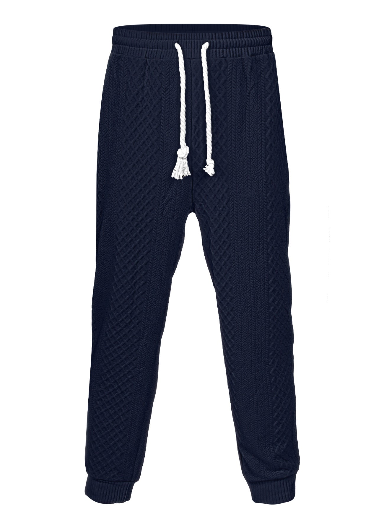 Herren nan Thermo-Zopfstrick-Jogginghose mit breitem Rippenbund und dekorativer Kordel R&B