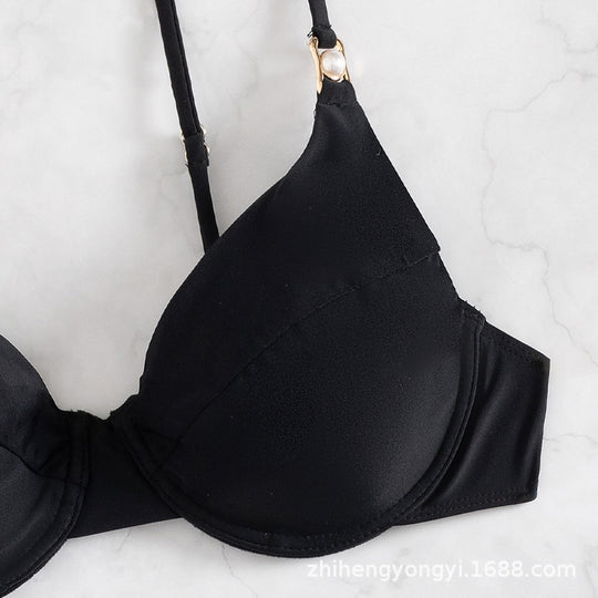 Damen Push-Up Bikini mit eleganten Trägerdetails R&B