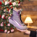 Damen gefütterte Winterstiefeletten mit isolierendem Fleece-Futter und praktischem Reißverschluss R&B