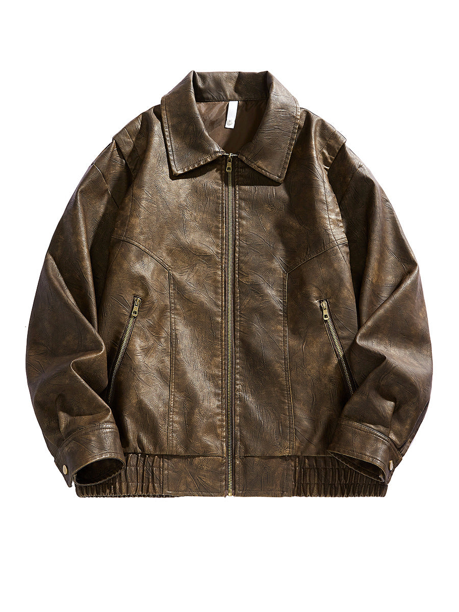 Herren kurz geschnittene jacke mit elastischem Bund und Taschen R&B