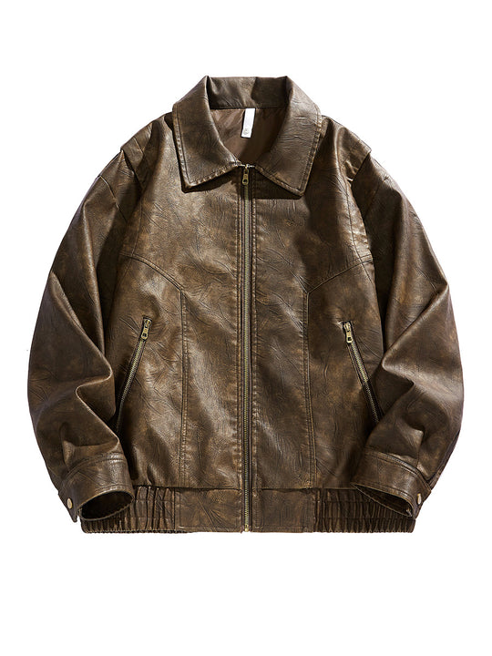 Herren kurz geschnittene jacke mit elastischem Bund und Taschen R&B
