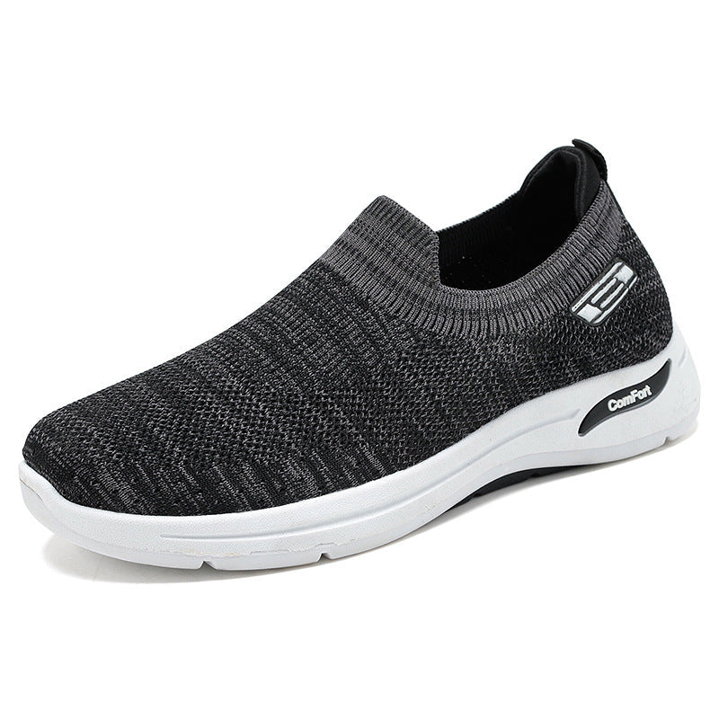 Herren nan gestrickter Slip-On-Laufschuh mit Memory-Foam-Komfortsohle R&B