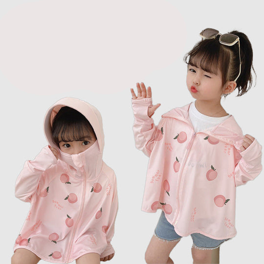 Kinder UV-Schutzjacke mit Kapuze und leichten atmungsaktiven Eigenschaften R&B