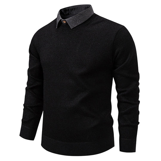 Herren modischer Pullover mit modernem Kragen und hochwertigem Material R&B