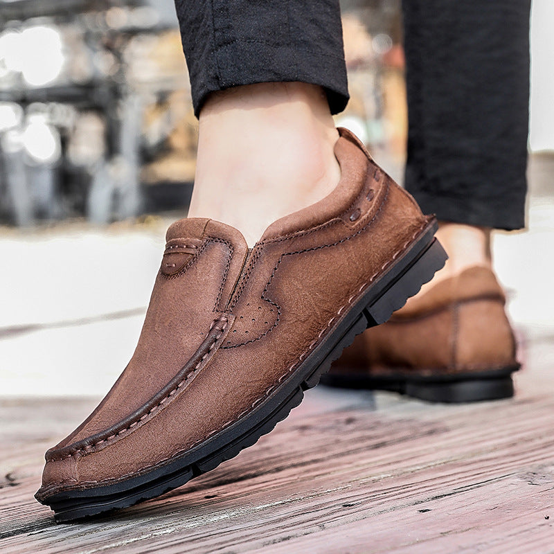 Herren elegante Slipper aus hochwertigem Leder mit weichem Innenfutter R&B