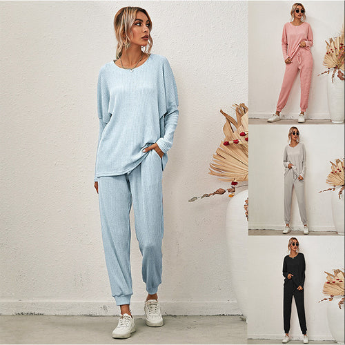 Damen Bequemer Strick-Jumpsuit mit Taschen und elastischem Bund R&B