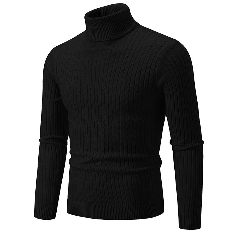 Herren Rollkragenpullover mit strukturiertem Strickmuster R&B