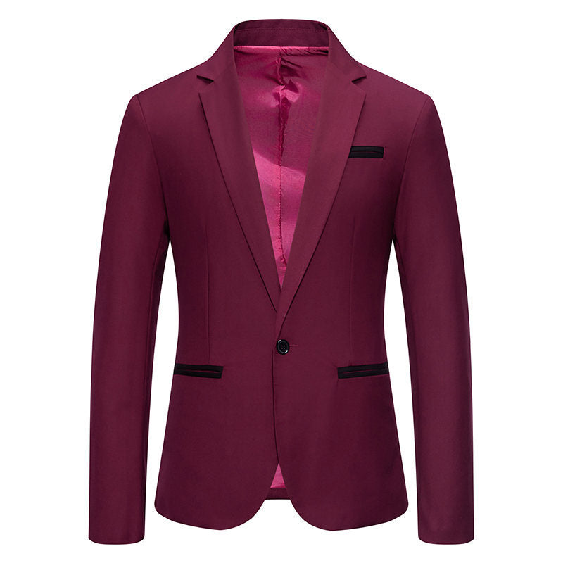 Herren Eleganter Blazer mit kontrastierenden Details R&B