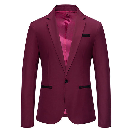 Herren Eleganter Blazer mit kontrastierenden Details R&B