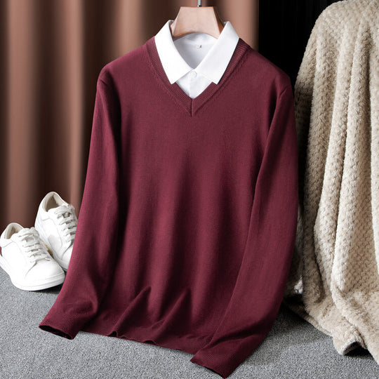 Herren V-Ausschnitt Pullover R&B