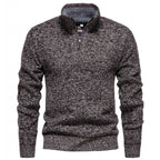 Herren Hochwertiger Pullover mit Stehkragen und Reißverschluss R&B