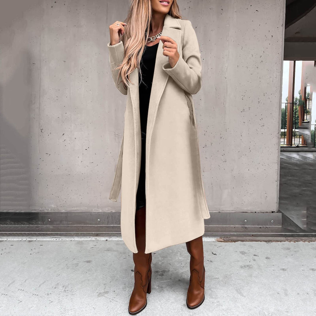 Damen eleganter und warmer Wollmantel R&B
