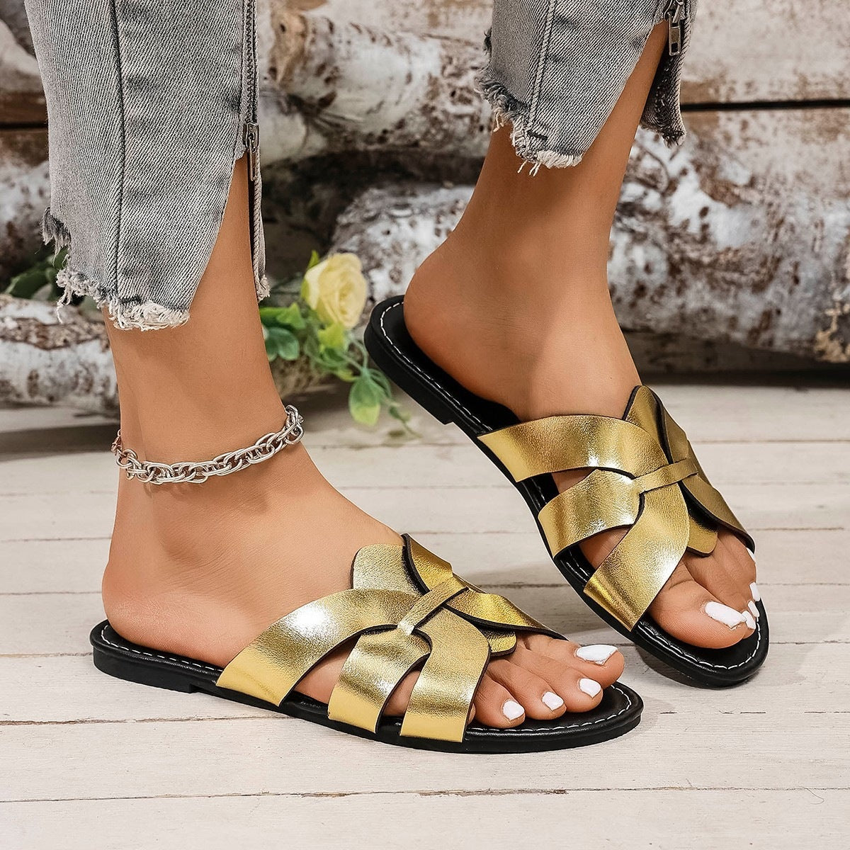 Damen Elegante und bequeme Riemchen-Sandalen R&B