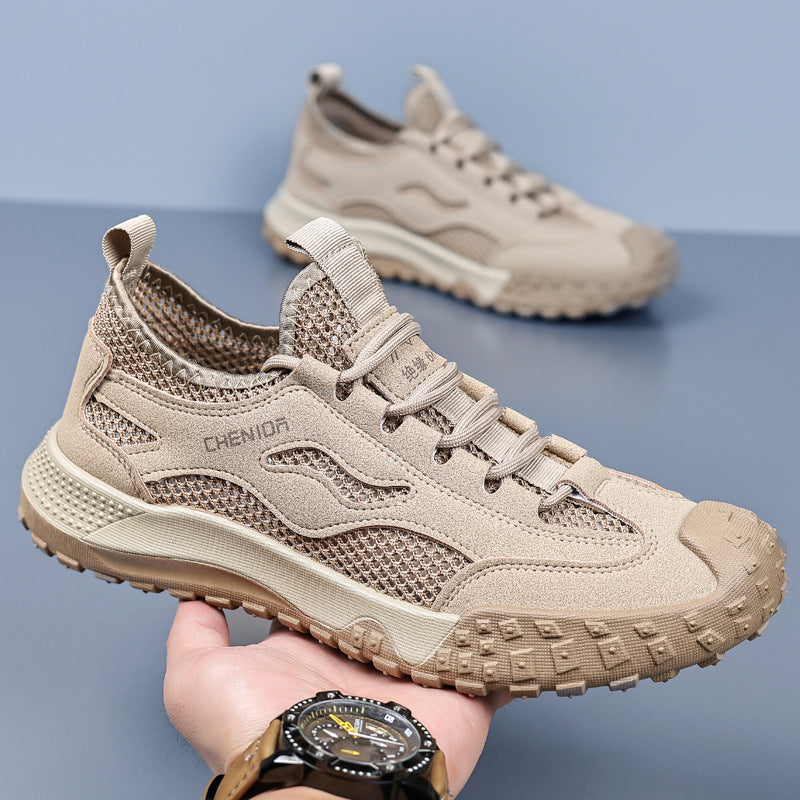 Damen Sportliche Outdoor-Sneaker mit atmungsaktiver Mesh-Oberfläche und robustem Profil R&B
