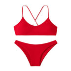Damen Triangel-Bikini mit verstellbaren Rückenbändern