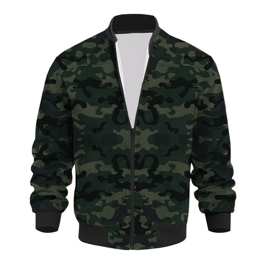 Herren Bomberjacke mit modernem Camouflage-Design und elastischen Bündchen R&B