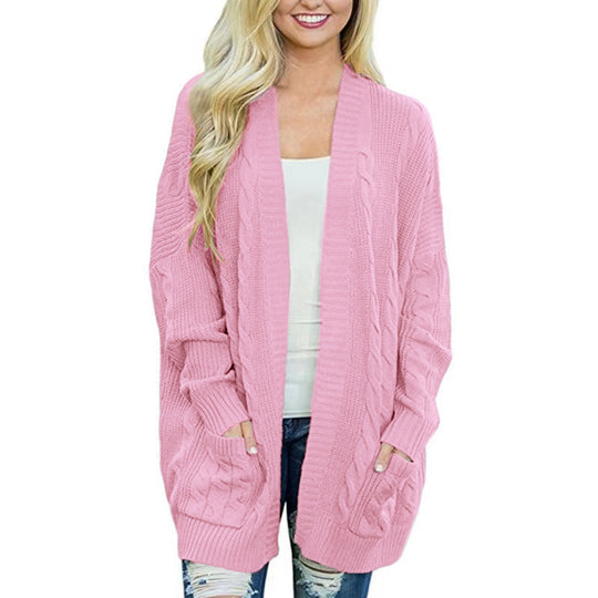 Damen Grobstrick Cardigan mit tiefen Taschen und eleganter Struktur R&B
